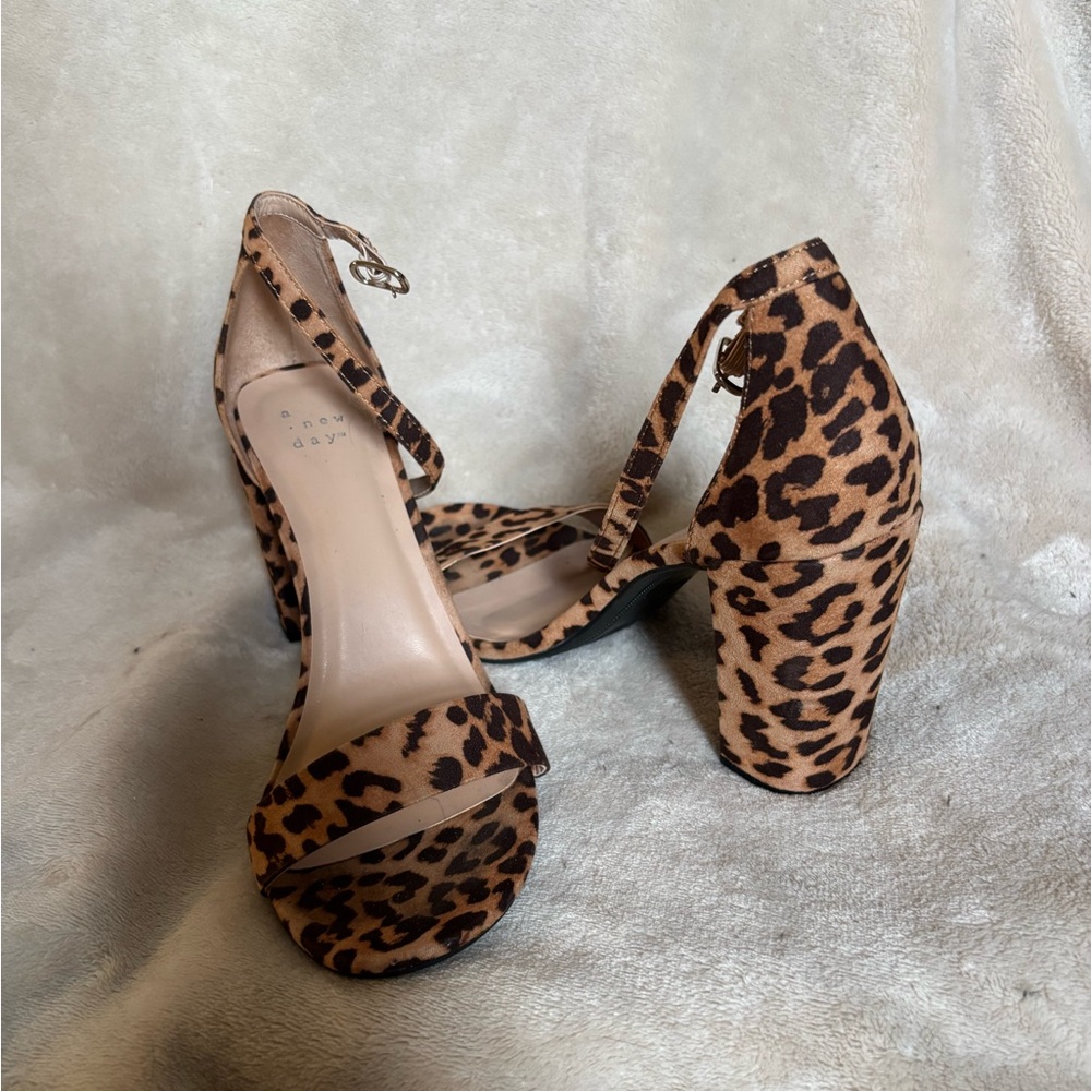a new day Leopard Print Block Heels
